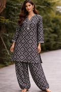 Black pattern - 2 piece unstitch matching separate