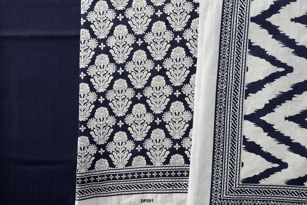 Premium Lawn Unstitch - BlackWhite RDP6