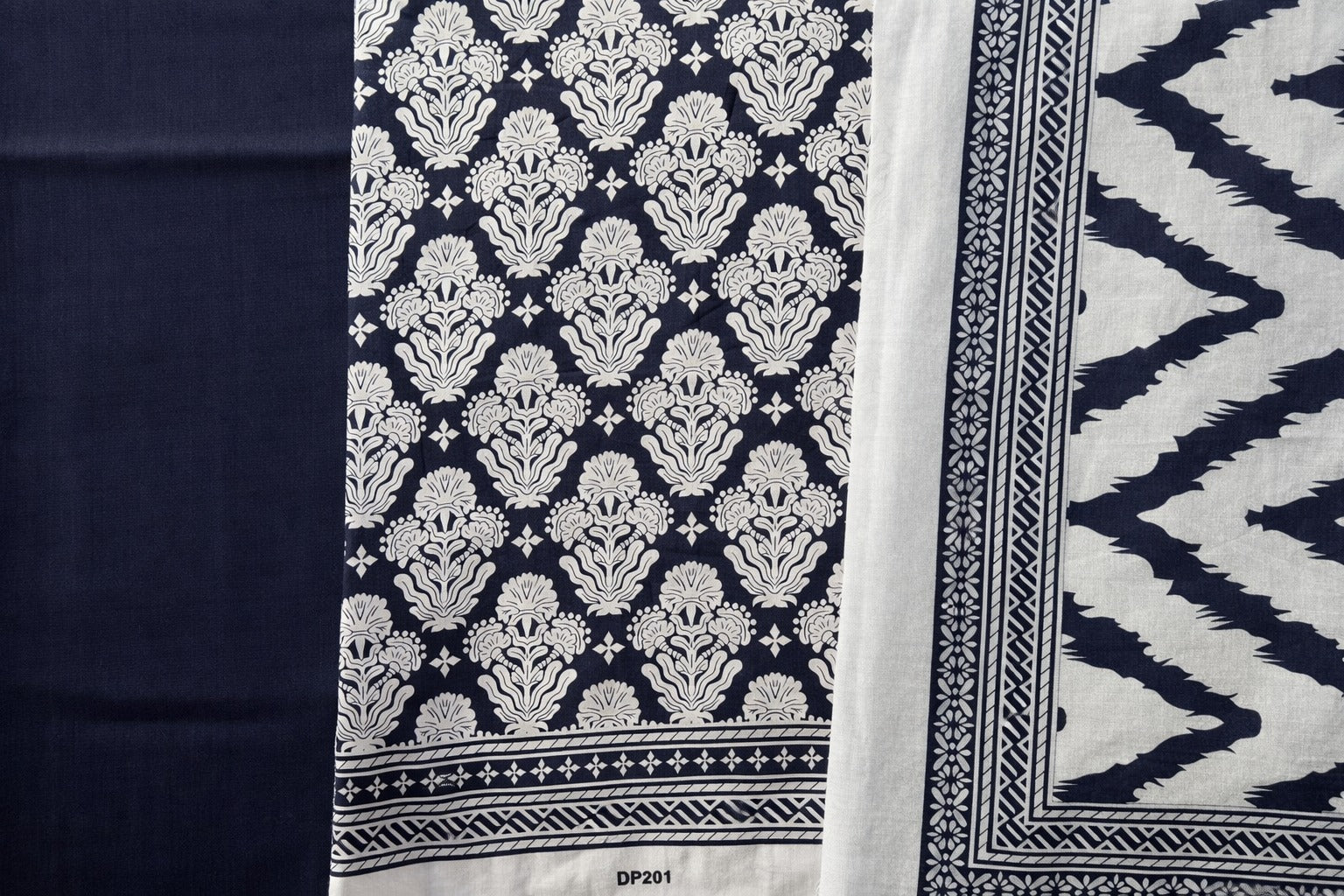 Premium Lawn Unstitch - BlackWhite RDP6