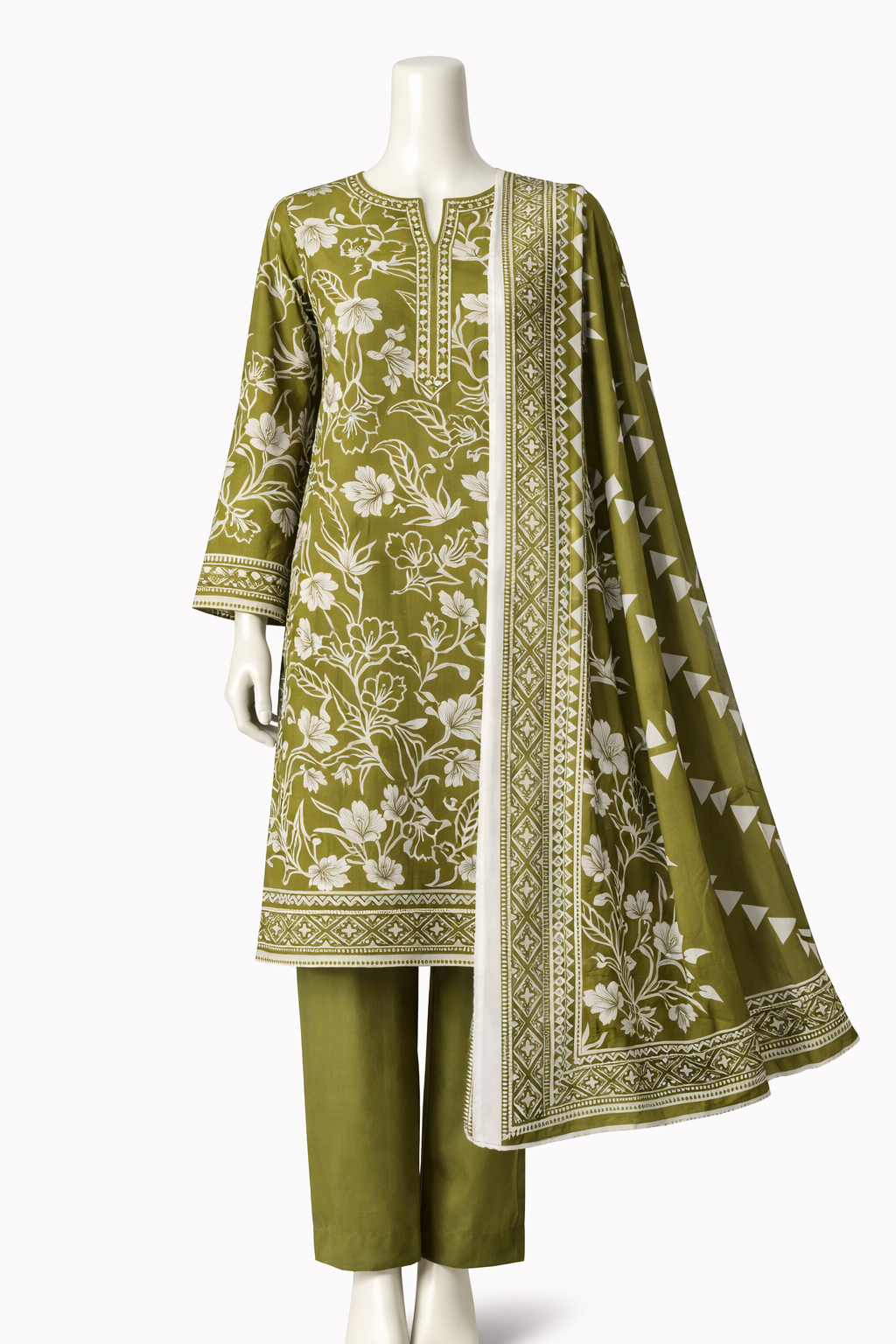 Premium Lawn Unstitch - Green RDP4