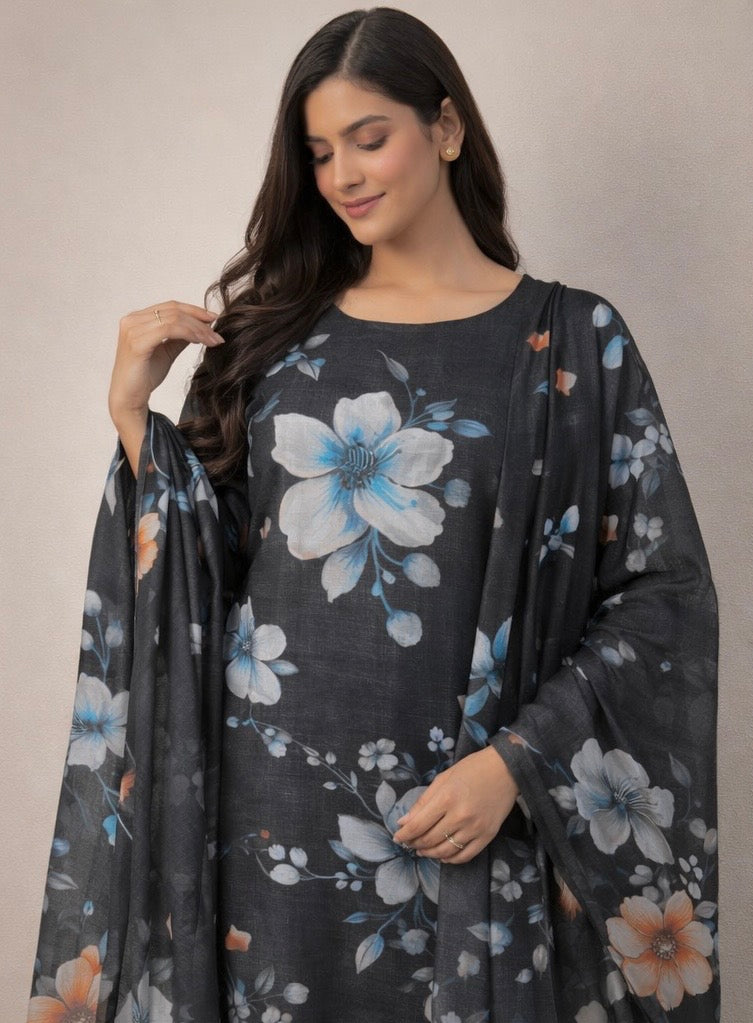 Shimmer Lawn Unstitch - Grey RDCH9