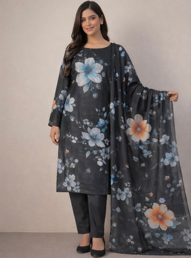Shimmer Lawn Unstitch - Grey RDCH9