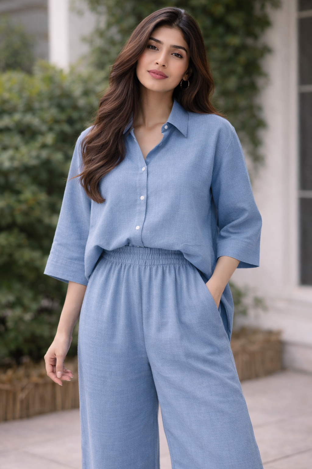 Cotton Karandi - Sky Blue