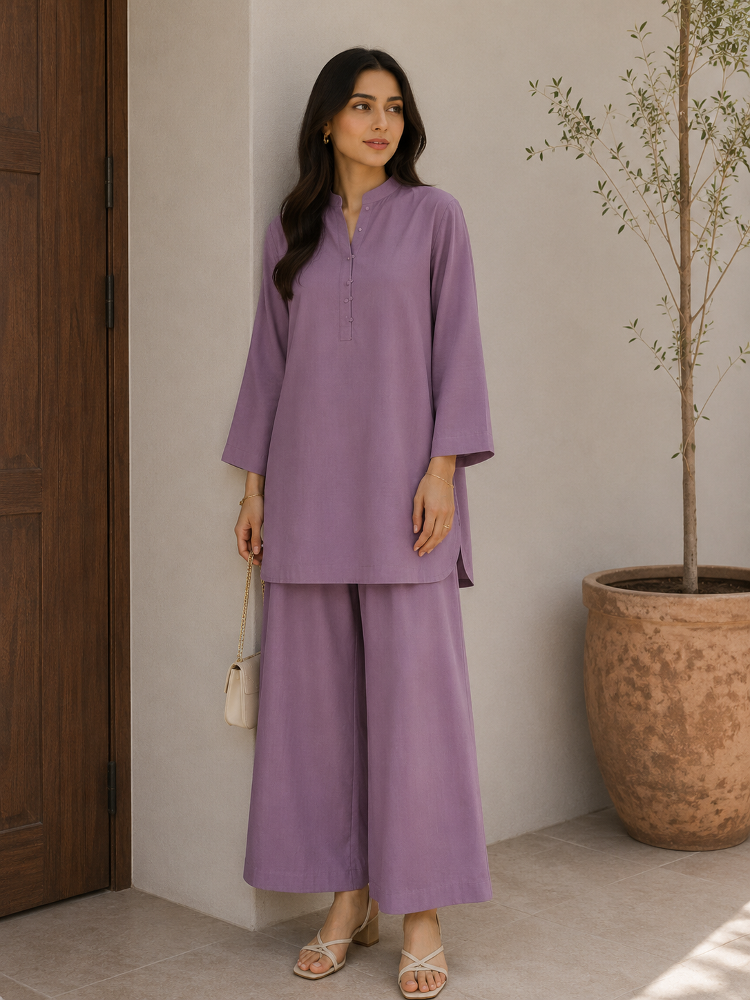 Purple solid - 2 piece unstitch