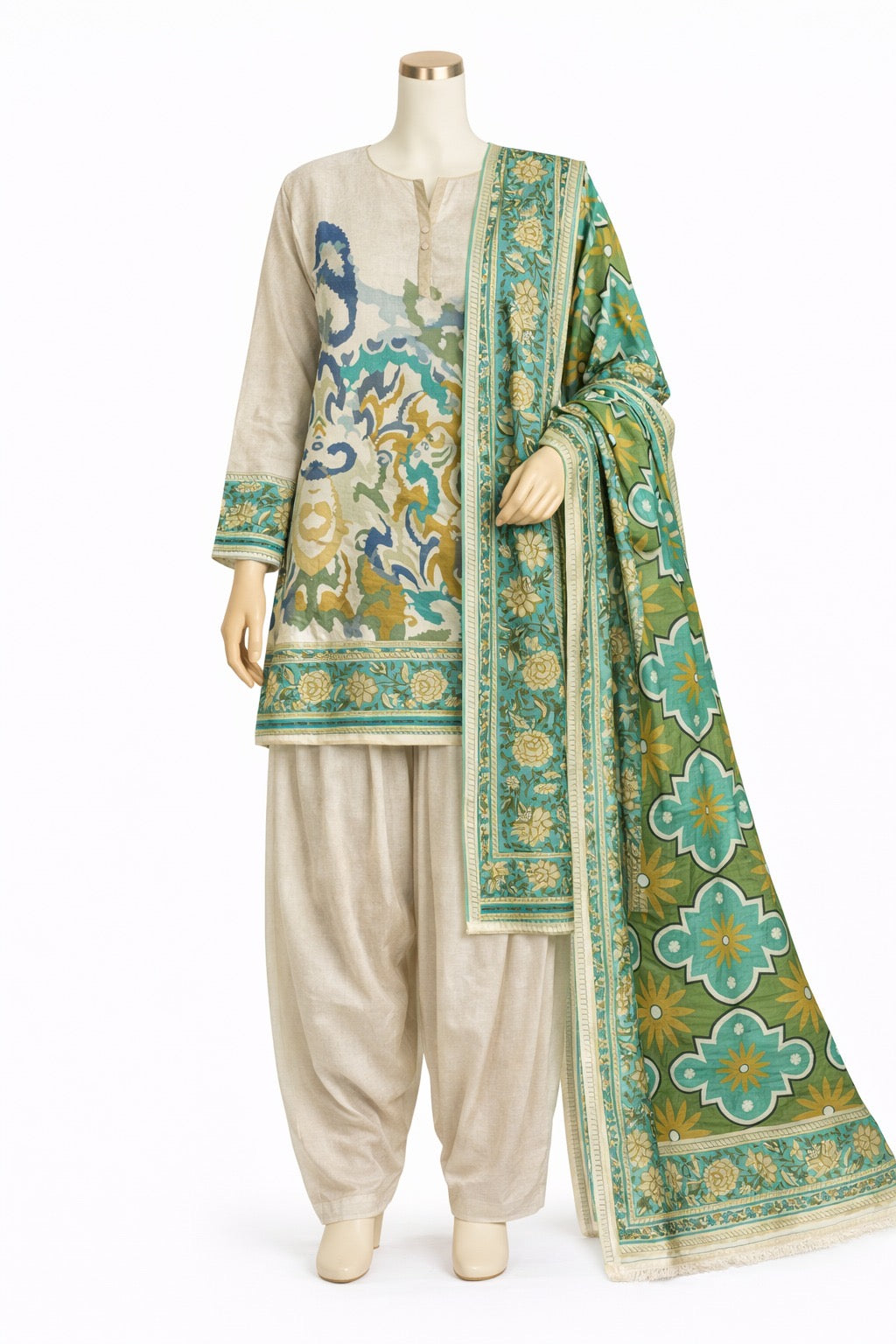 Premium Lawn Unstitch - GreenBlue RDP3