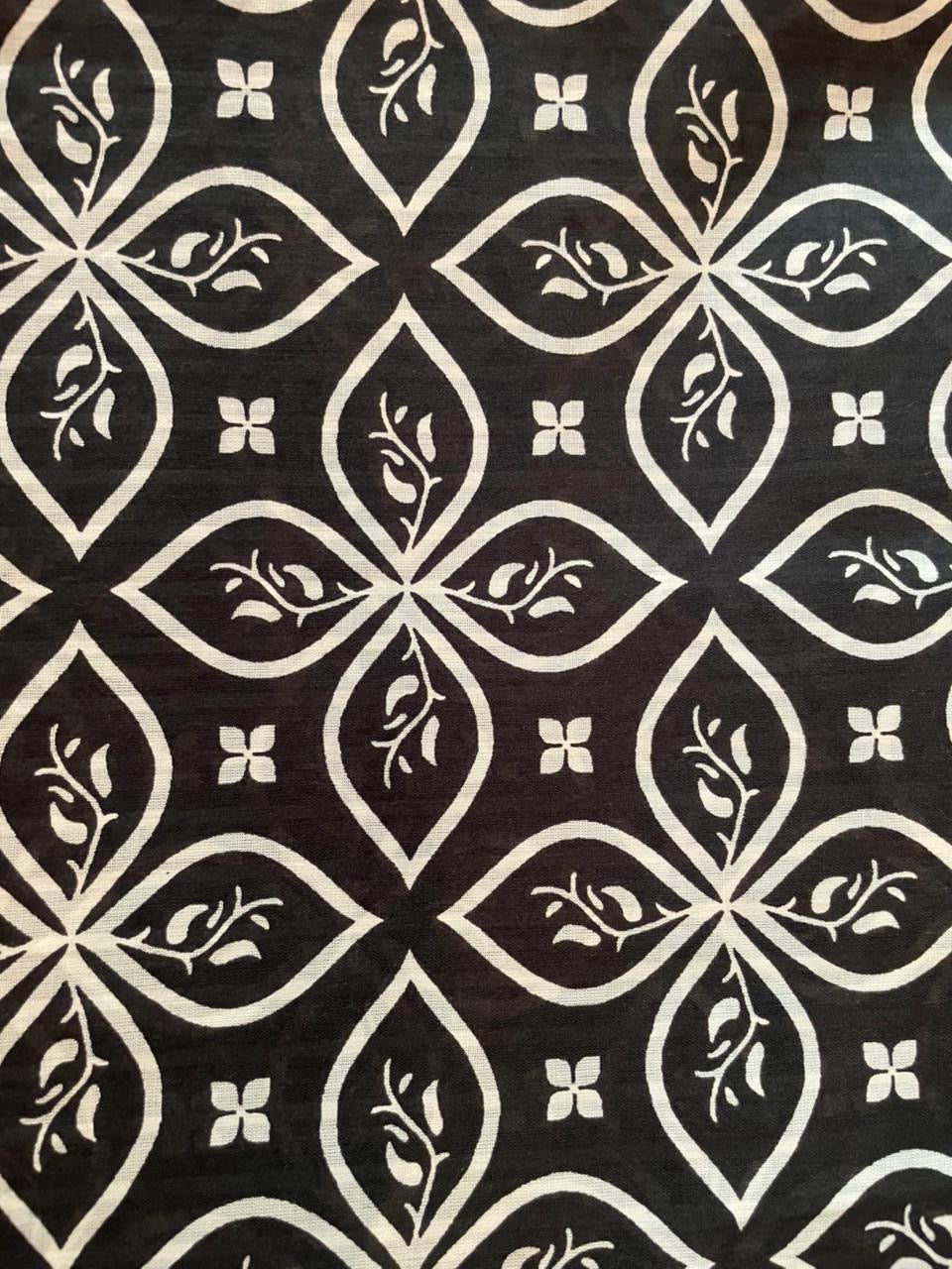 Black pattern - 2 piece unstitch matching separate
