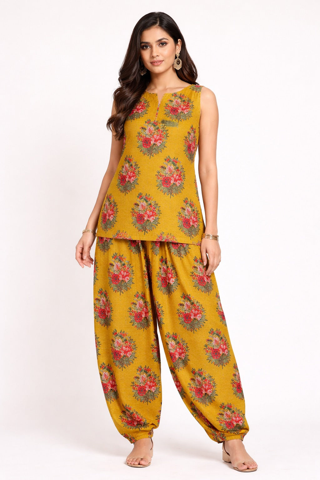 Textured Matching 2 piece Lawn - yellow BDHT14