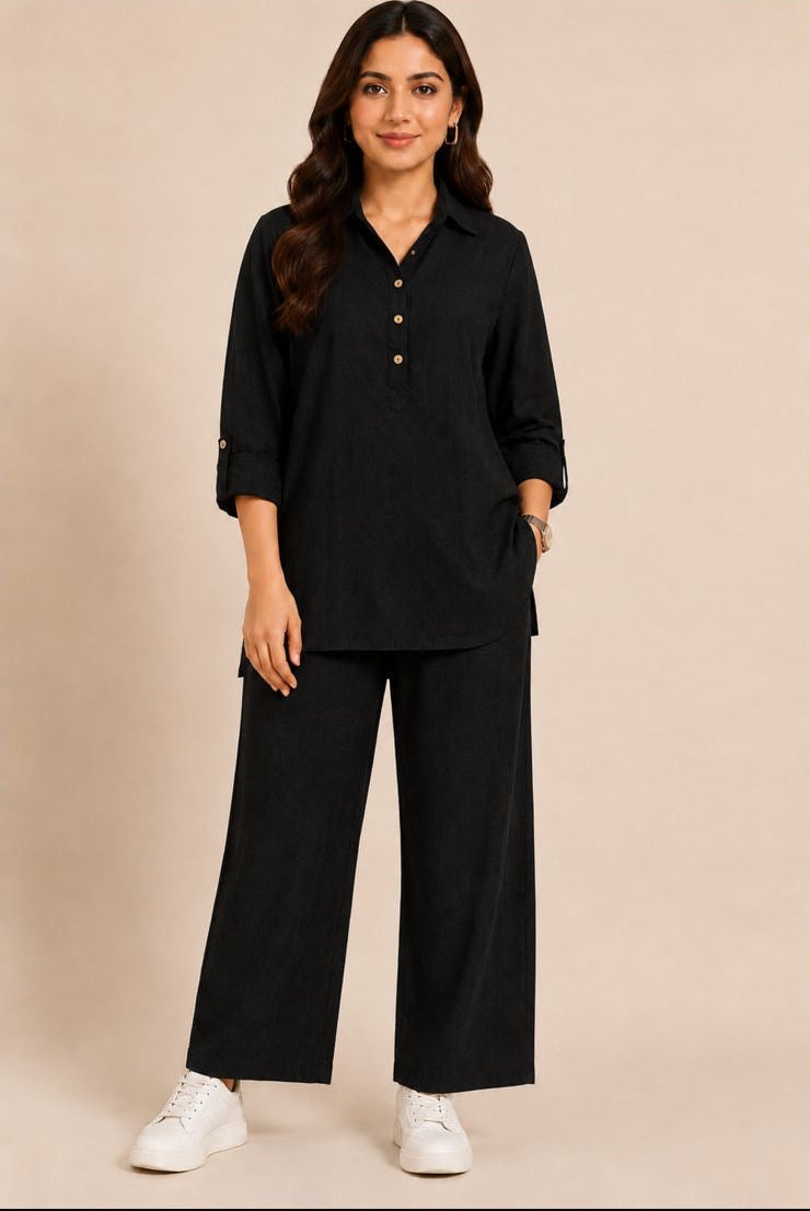 Black pattern 2 piece unstitch
