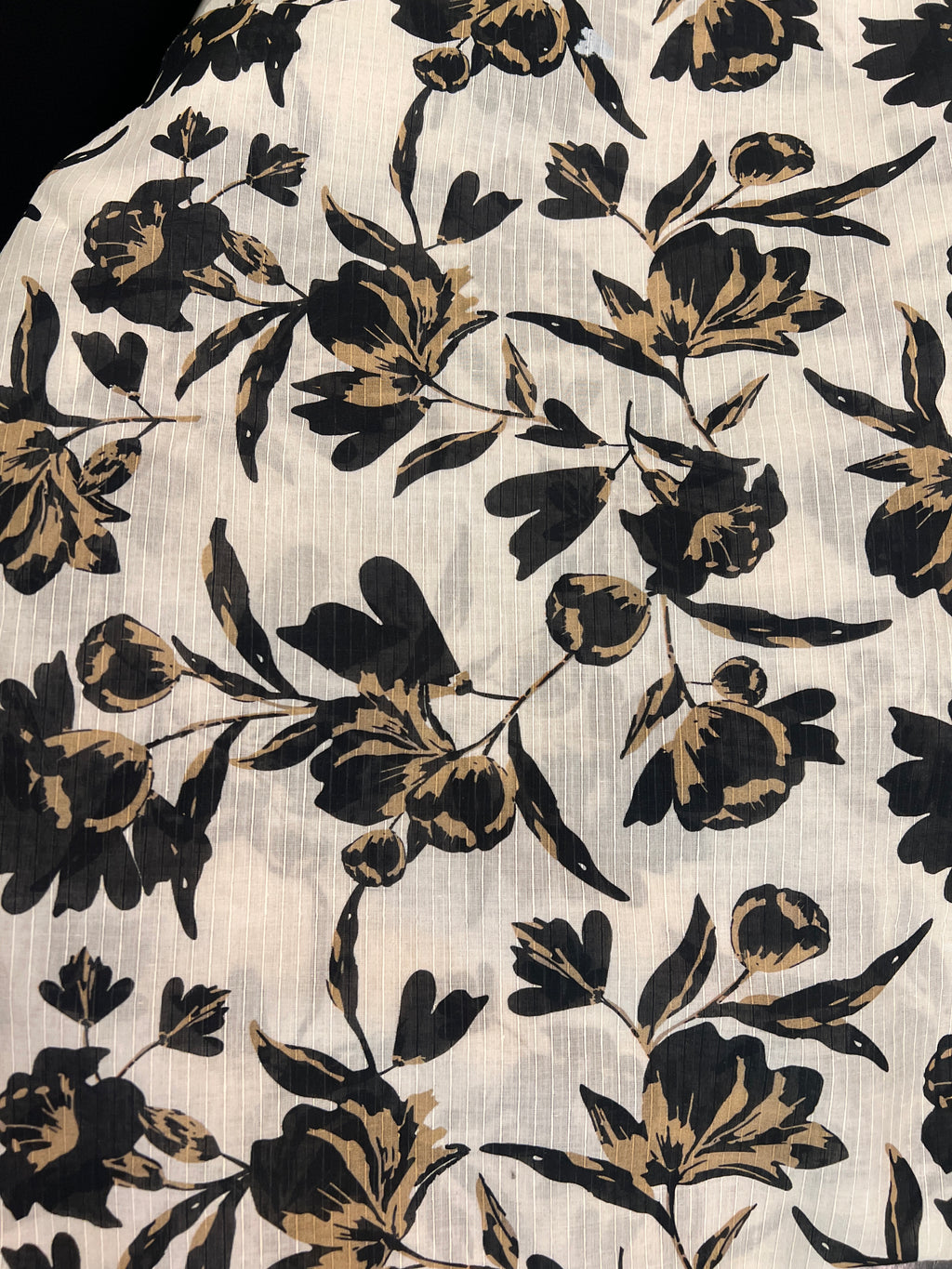 Textured Matching 2 piece Lawn - BlackWhite BDHT20