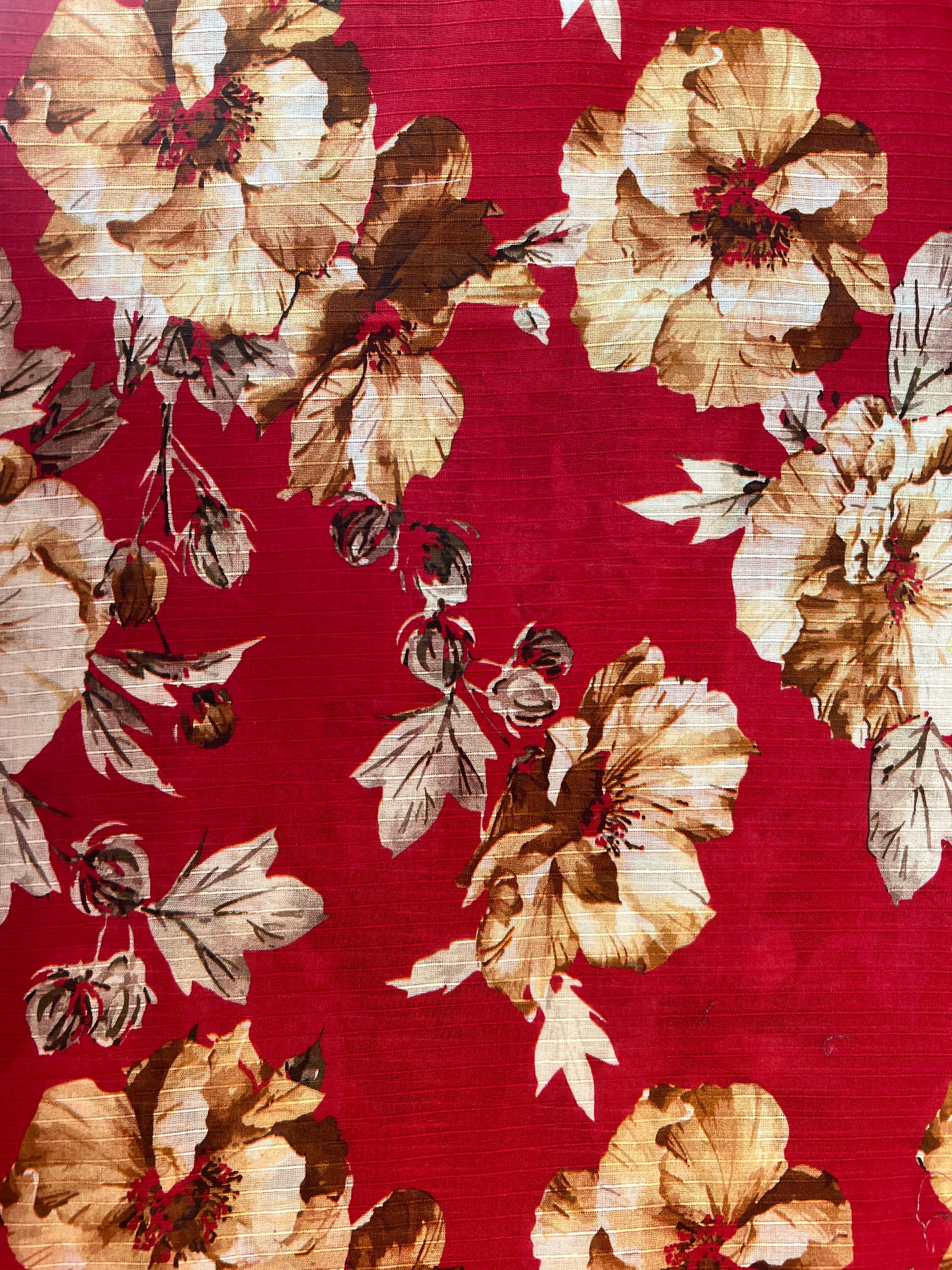Textured Matching 2 piece Lawn - Red BDHT16