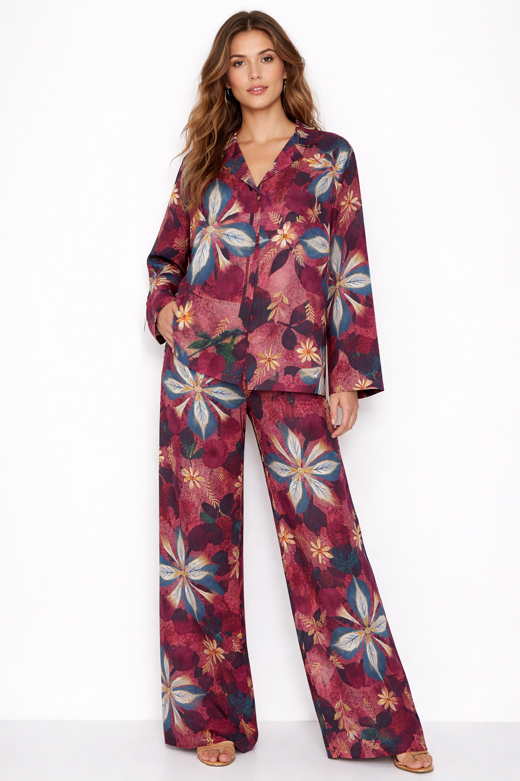 Floral - 2 piece unstitch matching separate